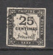 France Taxe N° 5 Noir 25c - 1859-1959 Usati