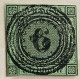 Baden YT N° 3 Oblitéré/used Vert-bleu - Oblitérés