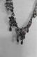 Delcampe - Vintage - Collier Style Princesse En Métal Argenté Serti Cristaux Strass Mauve Violet - Necklaces/Chains