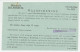 Service Card Netherlands 1927 Dog Tax - Municipality Of Hilversum - Sonstige & Ohne Zuordnung