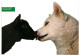 Wolf And Lamb Kissing 1990-91 Unused United Colors Of Benetton Advertising Postcard Publisher Benetton Group Milan Italy - Werbepostkarten