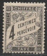 France Taxe N° 13 * Noir 4 C - 1859-1959 Mint/hinged