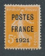 A-728: FRANCE: Préoblitérés N°33 NSG Signé Brun - 1893-1947