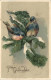 Weihnachten - Vögel - Prägekarte - Autres & Non Classés