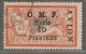 SYRIE - P.A N°9 Obl (1921) 10pi Sur 2fr - Papier GC - Airmail