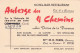 Auberge Des 4 CHEMINS . Mme PERIN . CONNAUX ( LAUDUN ?) . - Hotelsleutels (kaarten)