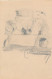 3 Stück I WK Handgezeichnet-Bleistift: Nachtwächter-Nassau 1917/PFEIFERAUCHER & Innerer Haupteingang Zentral Gefägnis-Fr - Kasernen