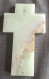 Delcampe - Superbe Crucifix à Accrocher, Christ , Plaque INRI Et écoinçons En Argent , Croix En Onyx Avec Belle Veine Rouge - Religion & Esotericism
