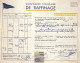 Connaissement De La Mède Pour Blaye 1951 Avec Timbres Valeur 140 Francs Vert + Unifié 20 F - Covers & Documents
