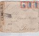 LETTRE. BOLIVIE. 1918. RECOMMANDE  COCHABAMBA  POUR FERMO ITALIE. PAR BUENOS AIRES. BANDE CENSURE ITALIENNE   / 2 - Bolivia