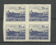 Estland Estonia 1941 German Occupation Michel 6 U As 4-block (*) Mint No Gum/ohne Gummi - Occupazione 1938 – 45