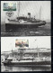 GUERNSEY GUERNESEY 1989GREAT WESTERN RAILWAY STEAMER SERVICE WEYMOUTH CHANNEL ISLES COMPLETE SET SERIE MAXI MAXIMUM CARD - Guernsey