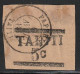 TAHITI - N°4A Obl Fragment (1884) 5c - Usati