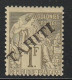TAHITI - N°18 * (1893) 1fr Olive - Signé - - Ungebraucht