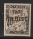 TAHITI - TAXE N°23 * (1893) 40c Noir - Unused Stamps