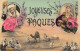 Algérie - JOYEUSES PÂQUES - Type De Femme - Type D'homme - Scènes Diverses - Ed. Collection Idéale P.S. Glacée Couleur - Mujeres