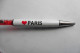 Stylo Mobile Souvenir Floaty Pen - I Love Paris France Drapeau Breloque Tour Eiffel Lucky Charm - Schrijfgerief