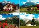 73327689 Mittenwald Bayern Hotel Restaurant Tonihof Terrassencafe Kapelle Pferde - Mittenwald
