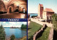73325982 Trakai Schloss Innenansicht Kirche Uferpartie Am See Insel Trakai - Litauen