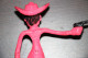 Delcampe - Figurine Flexible Vintage Cow-boy Rose Années 70 Hong Kong - Other & Unclassified