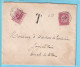 L TP Fine Barbe Obl LOUVAIN (Station) 2 II 1902  Taxée Double Port  HERCK LA VILLE (pas Courant)  - Lettres & Documents