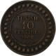 Tunisie, Muhammad Al-Nasir Bey, 10 Centimes, 1908, Paris, Bronze, TTB, KM:236 - Tunisia