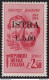 1945 ISTRIA; N. 33 - 5 Lire Su 2,50 Carminio - MNH** - Autres & Non Classés