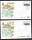 Falkland Islands 1982 Return From F.I. War Covers X 2 , Both 7p Mail Ship Franking , Differing Crew Signatures - Falklandinseln