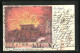 Künstler-AK Stuttgart, Flammen Auf Dem Kgl. Hoftheater 1902  - Disasters