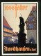 Künstler-AK Nordhausen /Harz, 1000 Jahrfeier Der Stadt 1927, Alte Häuser, Festpostkarte  - Nordhausen