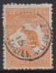 AUSTRALIA 1913 4d ORANGE  KANGAROO (DIE II) STAMP PERF.12  1st.WMK  SG.6 VFU. - Gebraucht