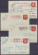 Ensemble De 12 EP CP 1F Vermillon Surcharges Locales "-10%" (ém. Van Acker) + Surcharge Rouge [35c] à La Timbreuse - Dif - Postkarten 1934-1951