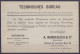 Carte Publicitaire Imprimé "Technisches Bureau A. Wunderlich & Cie" Affr. N°56 Càd BRUXELLES 5/12 OCT 1895 Pour WETZIKDE - 1893-1907 Wapenschild