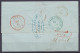 LSC (sans Contenu) Càd Bleu PARIS /10 AVRIL 1841 Pour Poste Restante à ST-GHISLAIN Près MONS - Marque "4.R' - Port "7" ( - 1830-1849 (Belgique Indépendante)