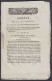Arrêté Relatif Aux Conscrits Datée 18 Thermidor An 10 (6 Août 1802) Paris - 48 Pages - Concerne Le Rectructement De L'ar - Wetten & Decreten