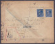 Bulgarie - Env. Recommandée Par Avion Affr. 14L Càd KNIAJEVO-SOFISNO /1944 (Sofia) Pour PARIS - Bande Et Cachets Censure - Storia Postale