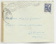 TUNISIE 90C ANNULATION CRAYON LETTRE MEC TUNIS RP 25.VI.1940 POUR ALGERIE CENSURE OUVERT TA 316 - Lettres & Documents
