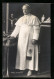 AK Papst Pius XI. In Weisser Soutane  - Pausen