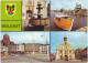 Wolgast Rathausbrunnen,Fährschiff "Stralsund", Platz Der Jugend, Rathaus 1987 - Wolgast