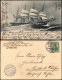 Ansichtskarte  Schiffe  Segelschiffe  4 Master 1906  Gel. V. Wilhelmshaven - Segelboote