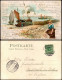 Ansichtskarte  Künstlerkarte Goldsonne Frau Schiffe Meer 1899 - Before 1900