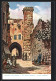 Künstler-AK Friedrich Perlberg: Jerusalem, Turm Antonia, The Tower Of Antonia, La Tour D`Antoine  - Palästina