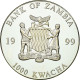 Monnaie, Zambie, 1000 Kwacha, 1999, British Royal Mint, FDC, Silver Plated - Sambia