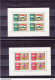 HONGRIE 1961 Drapeau, Orchidée, Papillon, Chardonneret 4 FEUILLES DE 4 Yvert 1444-1447, Michel 1783-1786 KB NEUF** MNH - Nuovi