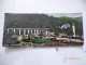 Cartolina Viaggiata Panoramica "FIUGGI Fonte Anticolana - Piazzale Della Mescita Con Porticato" 1954 - Frosinone