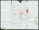 No 18a, Carmin Très Foncé Proche Du "velours", Deux Voisins, Obl Gros Points Sur Lettre De Mars 54 Pour Bombay, Jolie Pi - 1853-1860 Napoléon III.