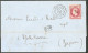 EMPIRE LAURE.Lettre.  Pour Yokohama. No 32 Obl Ancre, Sur Lettre Avec Cad Octog. "Marseille Paq.Fr. M N°1" De Déc 69, Ar - 1863-1870 Napoléon III Lauré