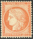 * No 38, Orange, Quasiment **, Très Frais. - TB - 1870 Beleg Van Parijs