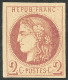 * Report I. No 40Ab, Brun-rouge, Pli De Gomme Mais Superbe. - RR (Un Des Timbres Les Plus Rares De France) - 1870 Ausgabe Bordeaux