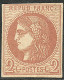 (*) No 40Bd, Brun-rouge Foncé. - TB - 1870 Bordeaux Printing